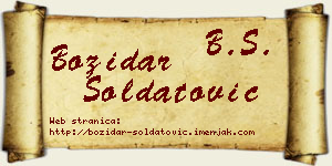 Božidar Soldatović vizit kartica